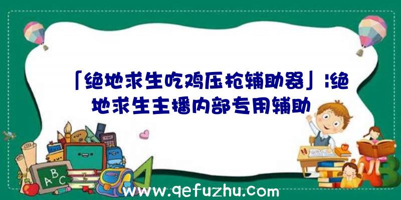 「绝地求生吃鸡压枪辅助器」|绝地求生主播内部专用辅助